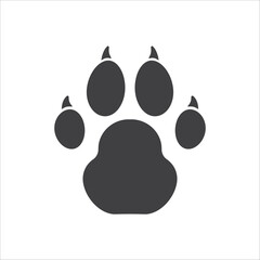 Paw vector icon. Animal paw icon. Dog and cat paw sign. Paw print symbol. Pet concept pictogram. UX UI icon © Elchin