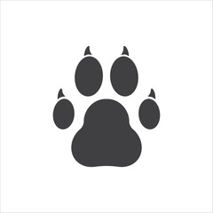 Paw vector icon. Animal paw icon. Dog and cat paw sign. Paw print symbol. Pet concept pictogram. UX UI icon © Elchin