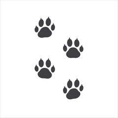 Paw vector icon. Animal paw icon. Dog and cat paw sign. Paw print symbol. Pet concept pictogram. UX UI icon © Elchin
