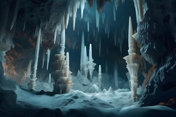 Frozen Cavern, generated Ai