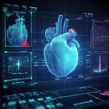 Medical cardiology technologies of today. Medical interface for monitoring and analyzing heart scans and analyses. generative ai