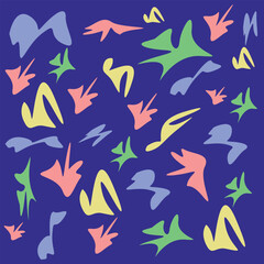 Abstract shapes seamless pattern background vector illustration