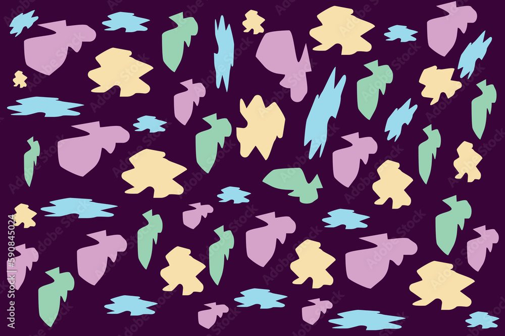 Poster abstract shapes seamless pattern background vector illustration
