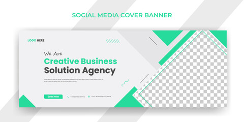 Creative Business Solution Agency facebook cover and panoramic banner template
