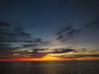 sunset over the sea