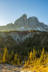 Peitlerkofel Mountain, Dolomiti near San Martin De Tor, South Tyrol, Italy