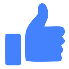 Facebook Like icon. Thumbs up symbol png - obrazy, fototapety, plakaty