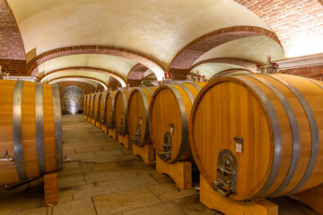 Wine cellar in Piedmont, Italy