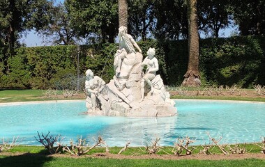 Escultura en los jardines del palacio del Quirinal, Roma