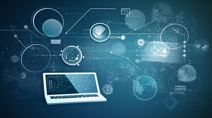 online software solutions technology tools background for website design creative artwork Generative AI