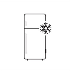 Refrigerator vector icon. Frig flat sign design. Freezer symbol pictogram. Frig icon. Refrigerator sign. UX UI icon