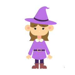 Kid with Halloween Costum Witch