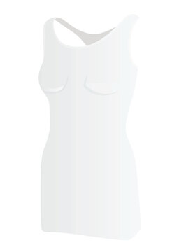 Women white top tank. vector illustration