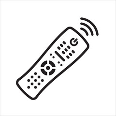 Remote controller vector icon. Remote control flat sign design. TV Television remote controller symbol pictogram. UX UI icon