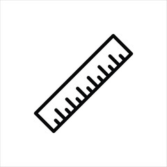 Ruler vector icon. Ruler flat sign design. Ruler symbol pictoram. UX UI icon