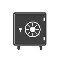 Bank safe box icon. Safe lock vector icon. Money safe flat sign design. Vault symbol. Strongbox pictogram. UX UI icon