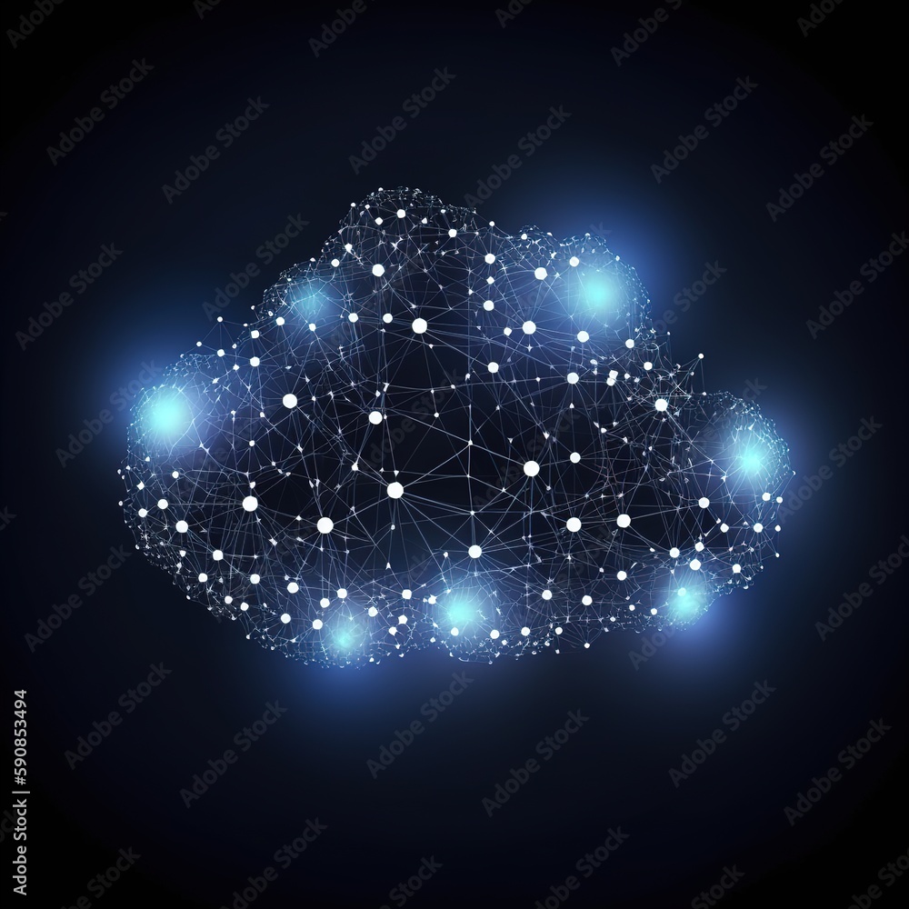 Poster cloud computing storage and data transfer cloud network , cloud technology. networking and internet 