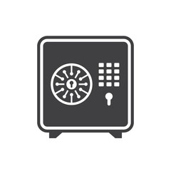 Bank safe box icon. Safe lock vector icon. Money safe flat sign design. Vault symbol. Strongbox pictogram. UX UI icon