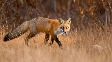 Naklejka na ściany i meble Graceful Red Fox in the Wild