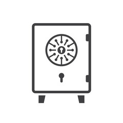 Bank safe box icon. Safe lock vector icon. Money safe flat sign design. Vault symbol. Strongbox pictogram. UX UI icon