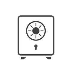 Bank safe box icon. Safe lock vector icon. Money safe flat sign design. Vault symbol. Strongbox pictogram. UX UI icon