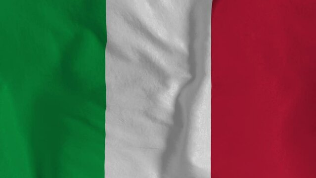 Italy flag Seamless loop animation of the Italy flag. 4K. 3d animation Flag.