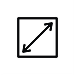 Resize vector icon. Scale flat sign design. Expand tool symbol. Maximize pictogram icon. UX UI icon