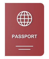 Passport. Travel document. 3D illustration.