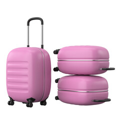 3D suitcase. Travel bag. 3D illustration.