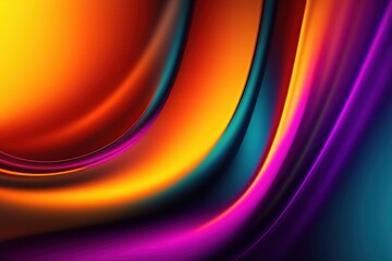 Colorful waves and curves form an abstract composition
