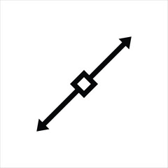 Resize vector icon. Scale flat sign design. Expand tool symbol. Maximize pictogram icon. UX UI icon