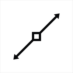 Resize vector icon. Scale flat sign design. Expand tool symbol. Maximize pictogram icon. UX UI icon