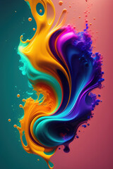 A flow of color. Creative background