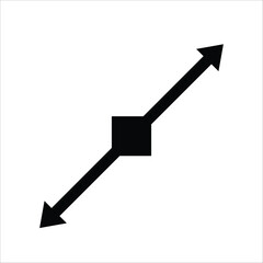 Resize vector icon. Scale flat sign design. Expand tool symbol. Maximize pictogram icon. UX UI icon