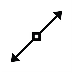 Resize vector icon. Scale flat sign design. Expand tool symbol. Maximize pictogram icon. UX UI icon