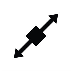 Resize vector icon. Scale flat sign design. Expand tool symbol. Maximize pictogram icon. UX UI icon