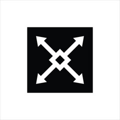 Obraz premium Resize vector icon. Scale flat sign design. Expand tool symbol. Maximize pictogram icon. UX UI icon