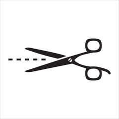 Scissors vector icon. Haircutter flat sign design. Scissors symbol pictogram. UX UI icon