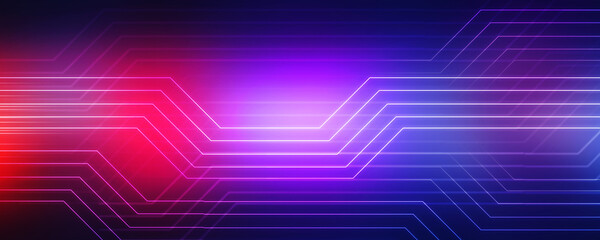 2d illustration Abstract futuristic electronic circuit technology background