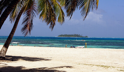 View of the beach in San Andres, Colombia