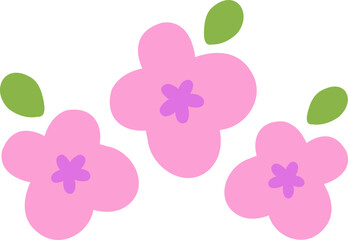 Cute flowers and leaf patterns