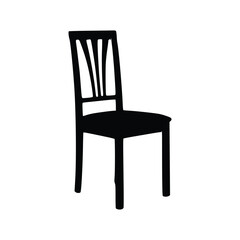 Fototapeta premium Nice Wooden Chairs Silhouette vector, Chair silhouette vector.