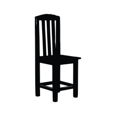 Fototapeta premium Nice Wooden Chairs Silhouette vector, Chair silhouette vector.