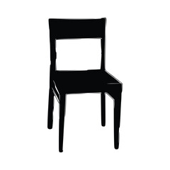 Nice Wooden Chairs Silhouette vector, Chair silhouette vector.