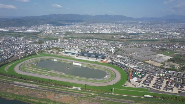 2023年4月　オープン直前の京都競馬場周辺を空撮