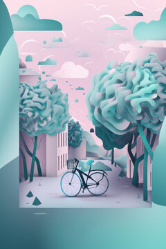 P&oacute;ster motivacional para mejorar tu salud mental, bienestar emocional, creado con IA generativa
