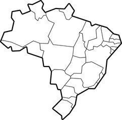 drawing of brazil map.