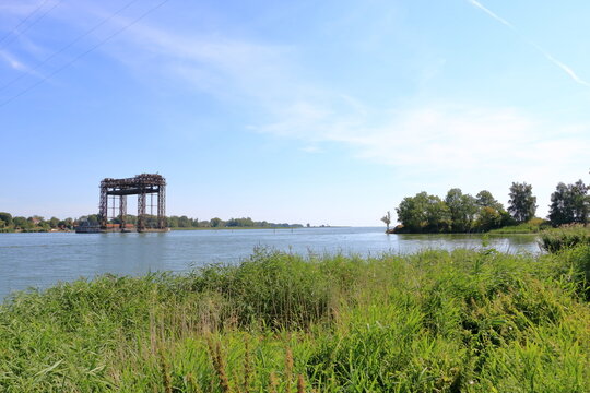 The ruin of the railway bridge of Karnin, Usedom in Germany