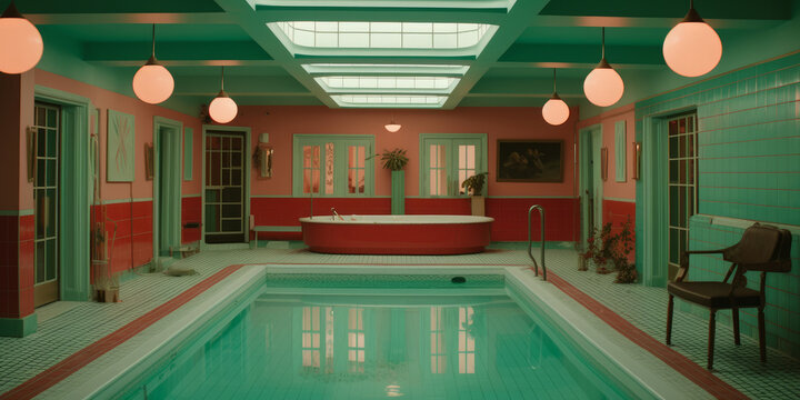 Piscina aesthetic, creada con IA generativa