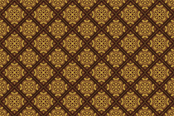 Abstract seamless pattern, seamless wallpaper, seamless background designed for use for interior, wallpaper, fabric, curtain, carpet, clothing, Batik, satin, background, illustration, Embroidery style